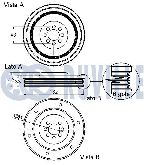 RUVILLE Came de válvula 265307 Tucho hidráulico RUVILLE SHUTTLE 265307 baratos
