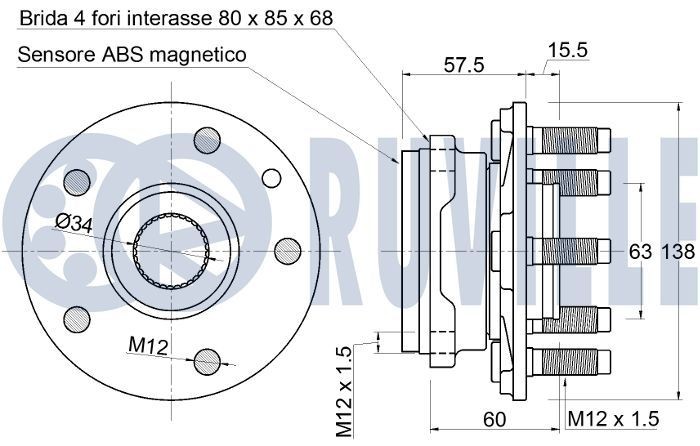 RUVILLE Piederumu komplekts, Balansieris 235402 235402 Divplecu svira RUVILLE VW TOURAN
