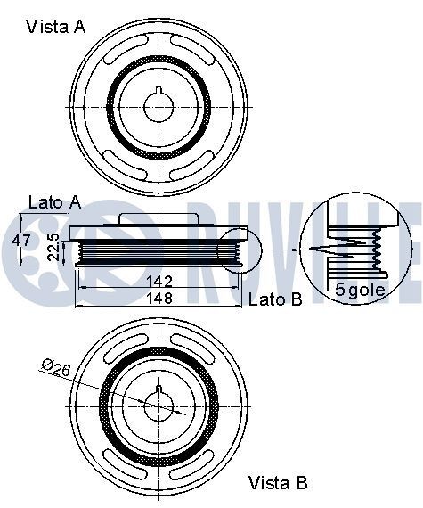 RUVILLE Catena di distribuzione 3451024 3451024 RUVILLE Kit catena distribuzione auto