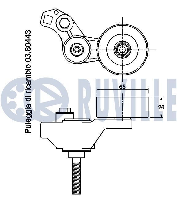 RUVILLE Strammer, styrekæde 3466017 3466017 Knastkædestrammer CITROËN C1 RUVILLE