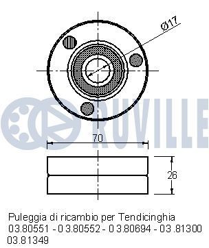 RUVILLE Kiristyslaite, jakoketju 3468000 Nissan Primera P11 Hatchback jakoketjun kiristin RUVILLE 3468000