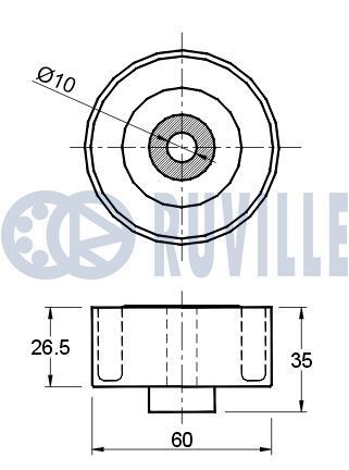 RUVILLE Timing chain tensioner 3487003 Smart CITY-COUPE RUVILLE timing chain tensioner 3487003