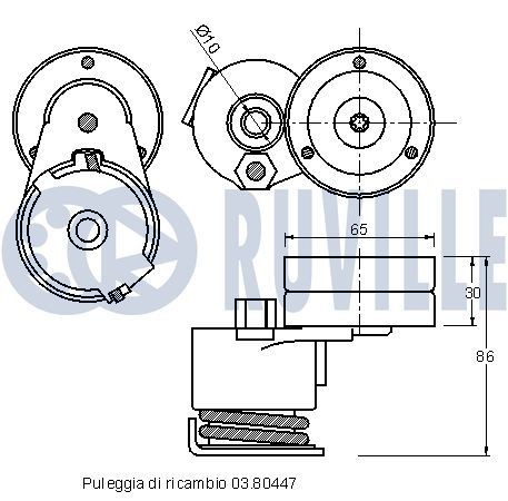 RUVILLE Rozvodová reťaz 3466000 3466000 Riadiaca retaz PORSCHE CAYMAN RUVILLE