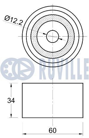 RUVILLE Βραχίονας σύσφιγξης, ιμάντας poly-V 57072 Βραχίονας σύσφιγξης RUVILLE Mazda 929 57072
