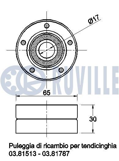 RUVILLE Spriegotājrullītis, Gāzu sadales mehānisma piedziņas siksna 57202 RUVILLE 57202 Spriegotājrullītis, gāzu sadales mehānisma piedziņas siksna Lada Kalina 1119 cena