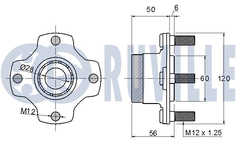 RUVILLE Generatortomgang 55487 55487 Frihjul dynamo RUVILLE CHEVROLET MATIZ