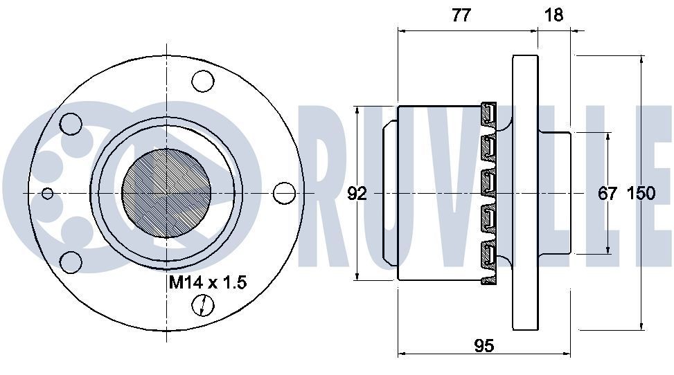 RUVILLE Knastaksel 216577 216577 Knastaksel VOLVO V90 Kombi RUVILLE