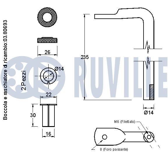 RUVILLE Frihjulskoppling, generator 59953 59953 Frihjulskoppling generator RUVILLE ALFA ROMEO GT