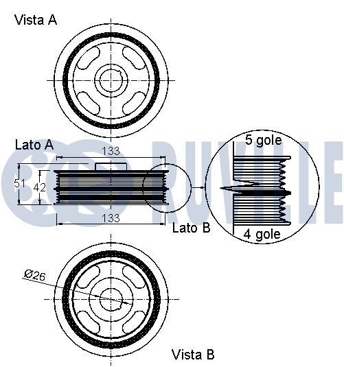 RUVILLE Kedjelås, kamkedja 3451045 RUVILLE 3451045 Kamkedja Mercedes C140 original