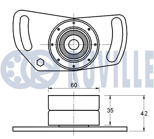 RUVILLE Regulador do veio de excêntricos 205807 Roda dentada, árvore de cames RUVILLE FIAT 205807