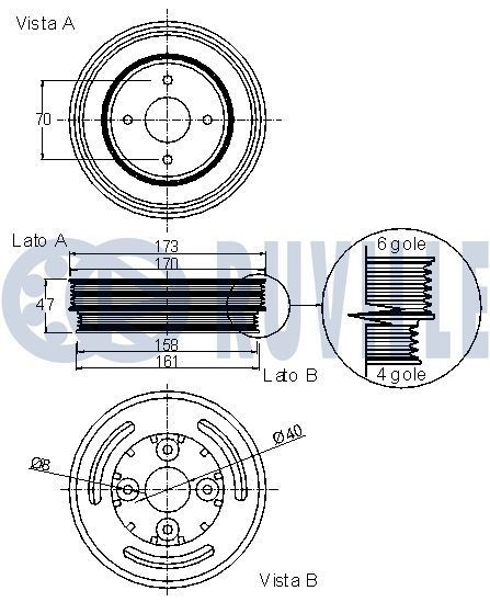 RUVILLE Poussoir hydraulique 265077 Poussoir hydraulique RUVILLE Série 6 265077 pas cher