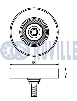 RUVILLE Roda dentada, árvore de cames 3459018 RUVILLE Regulador do veio de excêntricos CHRYSLER 3459018