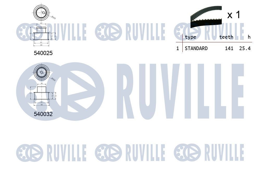 RUVILLE Registerreimsett 5693870 5693870 Registerreimsett LEXUS GX RUVILLE