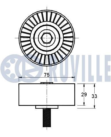 RUVILLE Hjulsett, , tannrem 5597850 Styrerulle-kilerem tannrem RUVILLE FREELANDER 5597850 billige