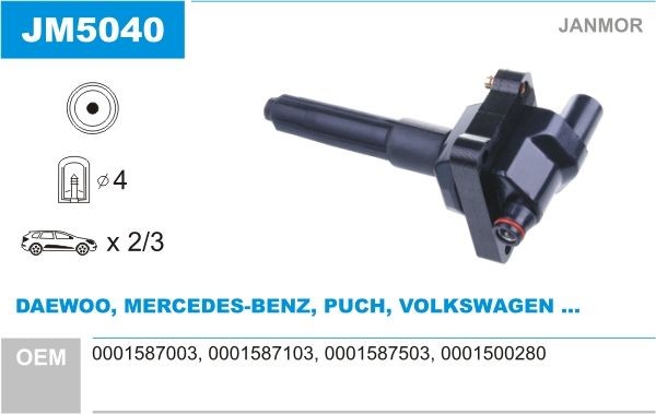 JANMOR Süütepool JM5040 JM5040 Süütepool MERCEDES-BENZ 124. Seeria JANMOR