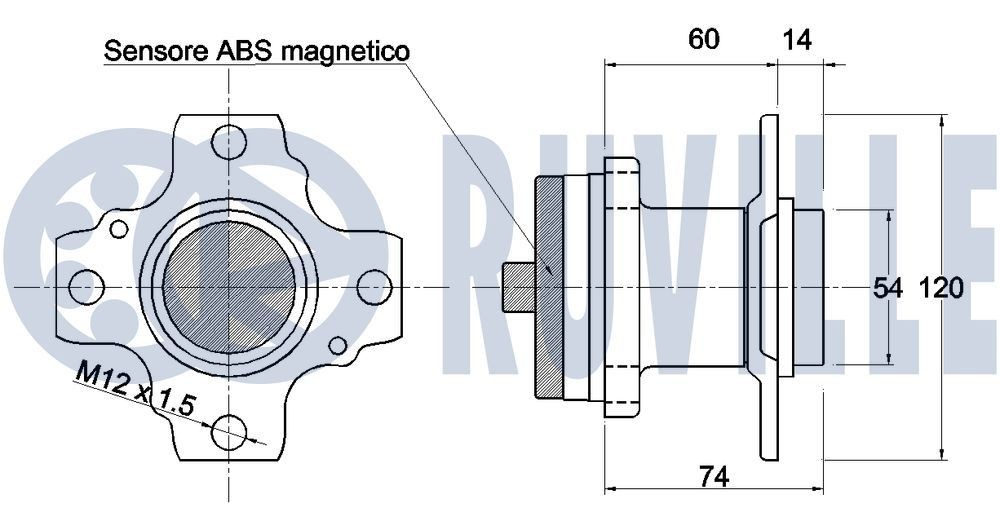RUVILLE Wheel Hub 486001 Honda CITY RUVILLE wheel hub 486001