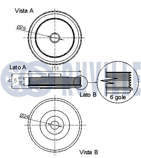 RUVILLE Styrekæde 3451006 Styrekæde RUVILLE GLA 3451006 billig