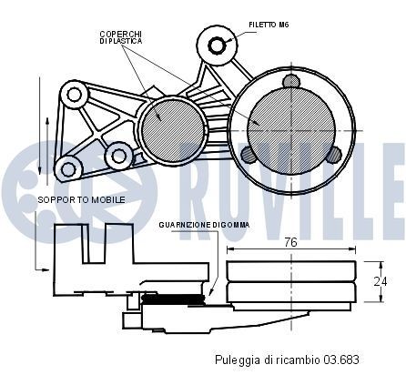RUVILLE Vaimennuskumi, jousitus 835413 NISSAN Iskunvaimentimen pohjaanlyöntikumi RUVILLE 835413