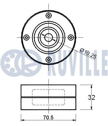 RUVILLE Coupelle d'amortisseur 826902 RUVILLE Semelle d'amortisseur Volkswagen 826902
