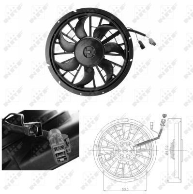 NRF Radiaatori ventilaator 47702 NRF 47702 Radiaatori ventilaator Volvo XC40 536 originaal hind