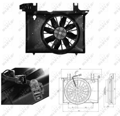 NRF Ventilátor chladenia motora 47703 NRF 47703 Ventilátor chladiča Volvo 850 Sedan za nízku cenu