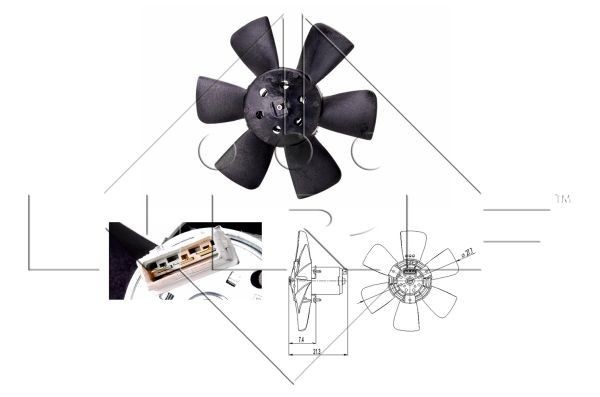 NRF Fan, radiator 47391 NRF 47391 genuine Seat Cordoba 6K1 radiator fan price