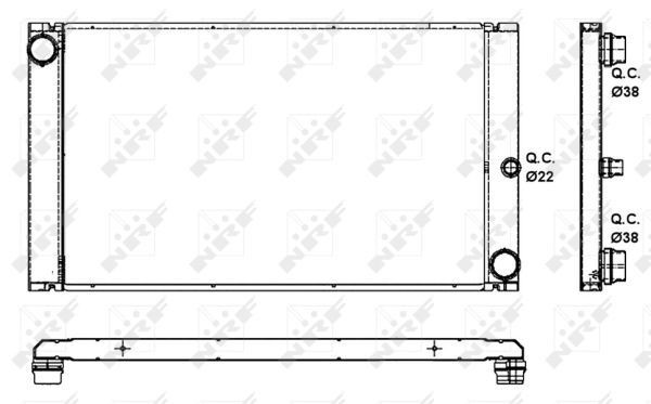 NRF Radiator, motorkjøling 53091 Radiator BMW E64 53091 NRF