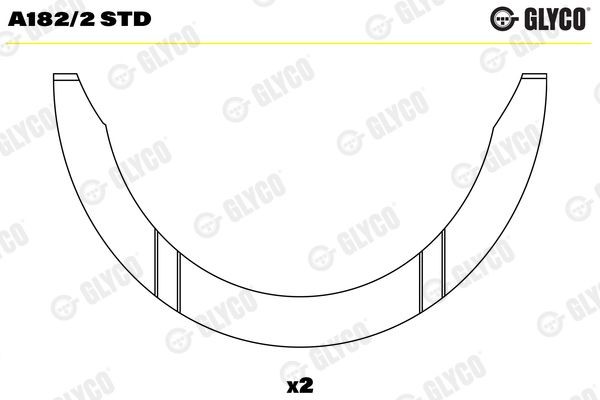 GLYCO Distantsseib, väntvõll A182/2 STD GLYCO A182/2 STD Väntvõllirõngad SEAT Alhambra 7N odav
