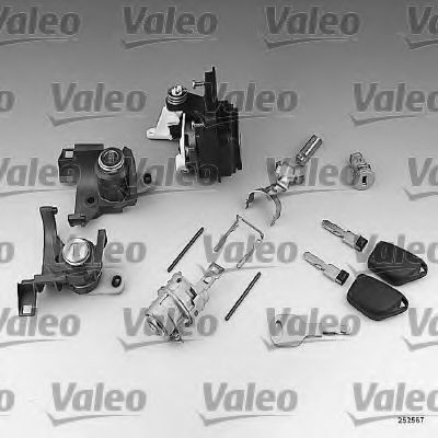 VALEO Sada zámkov 252567 Valcová vlożka zámku VALEO Peugeot 208 252567