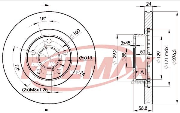 FREMAX Bremseskive BD-0033 Sports bremseskiver FREMAX Subaru WRX BD-0033