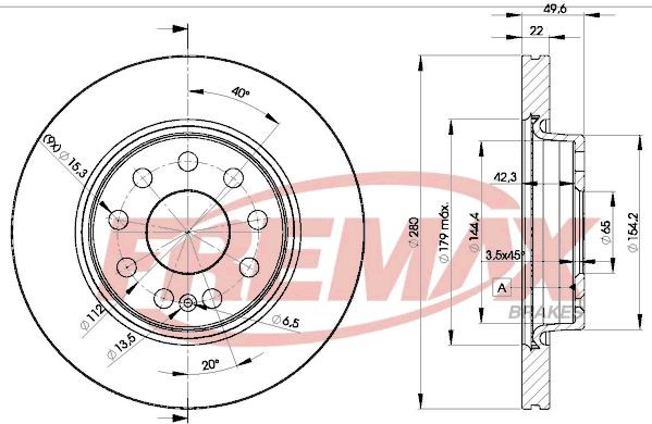 FREMAX Brzdový kotouč BD-5614 Športové brzdové kotúče FREMAX Skoda ENYAQ BD-5614