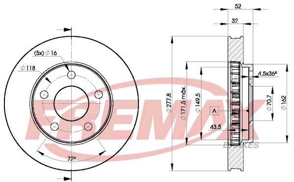 FREMAX Bremseskive BD-9057 BD-9057 Bremseskiver FREMAX CHEVROLET EQUINOX