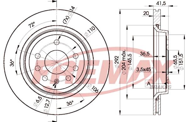 FREMAX Bremseskive BD-9114 Bremseskiver FREMAX Fiat PANDA BD-9114
