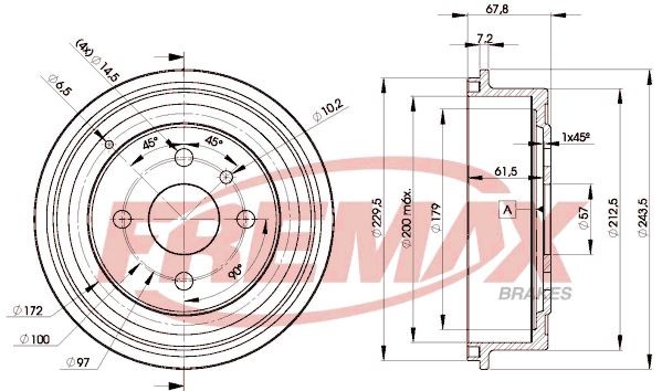 FREMAX Bromstrumma BD-8958 BD-8958 FREMAX bromstrumma OPEL ZAFIRA