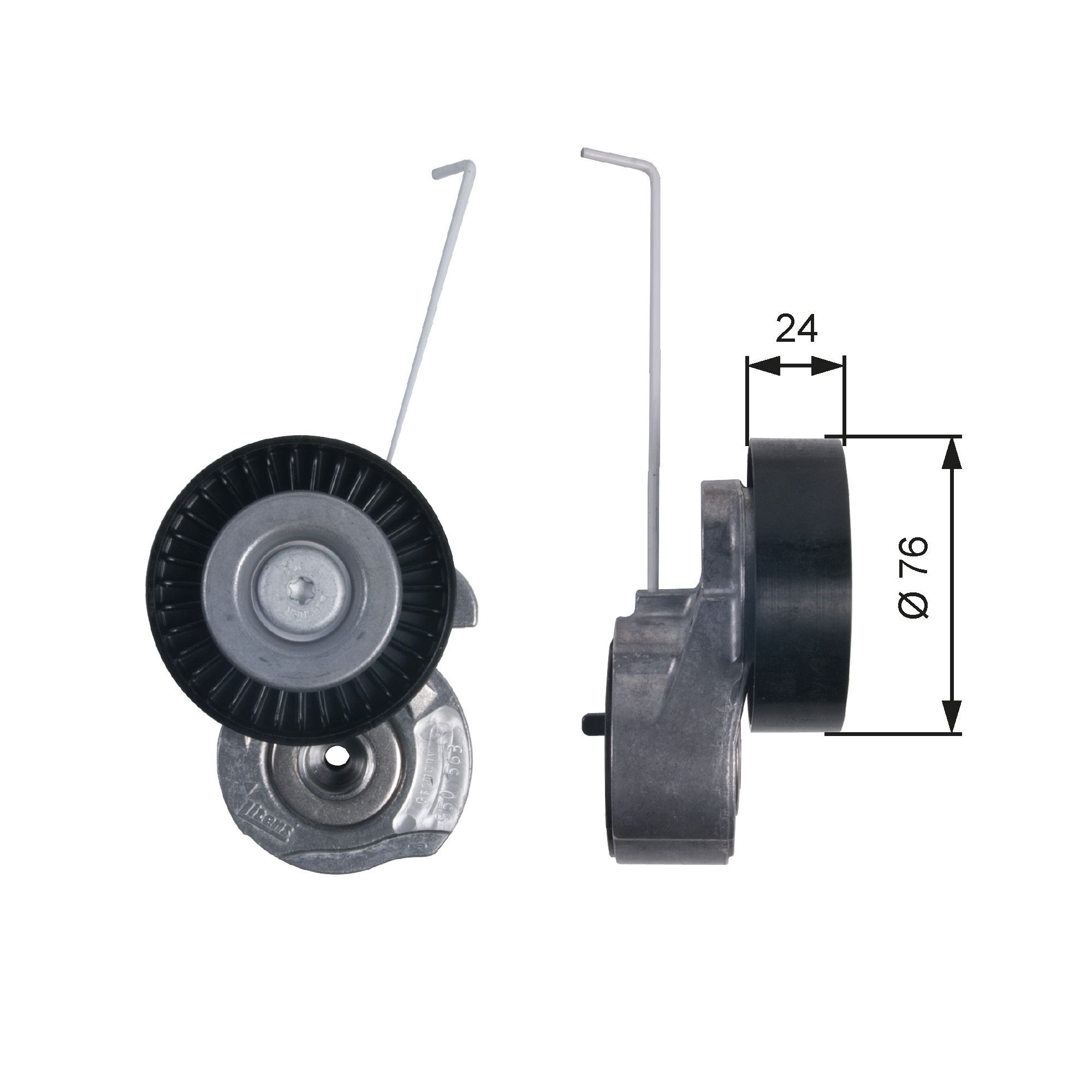 GATES Rolo tensor, correia trapezoidal estriada T38495 T38495 GATES Polia tensora correia Volvo baratos