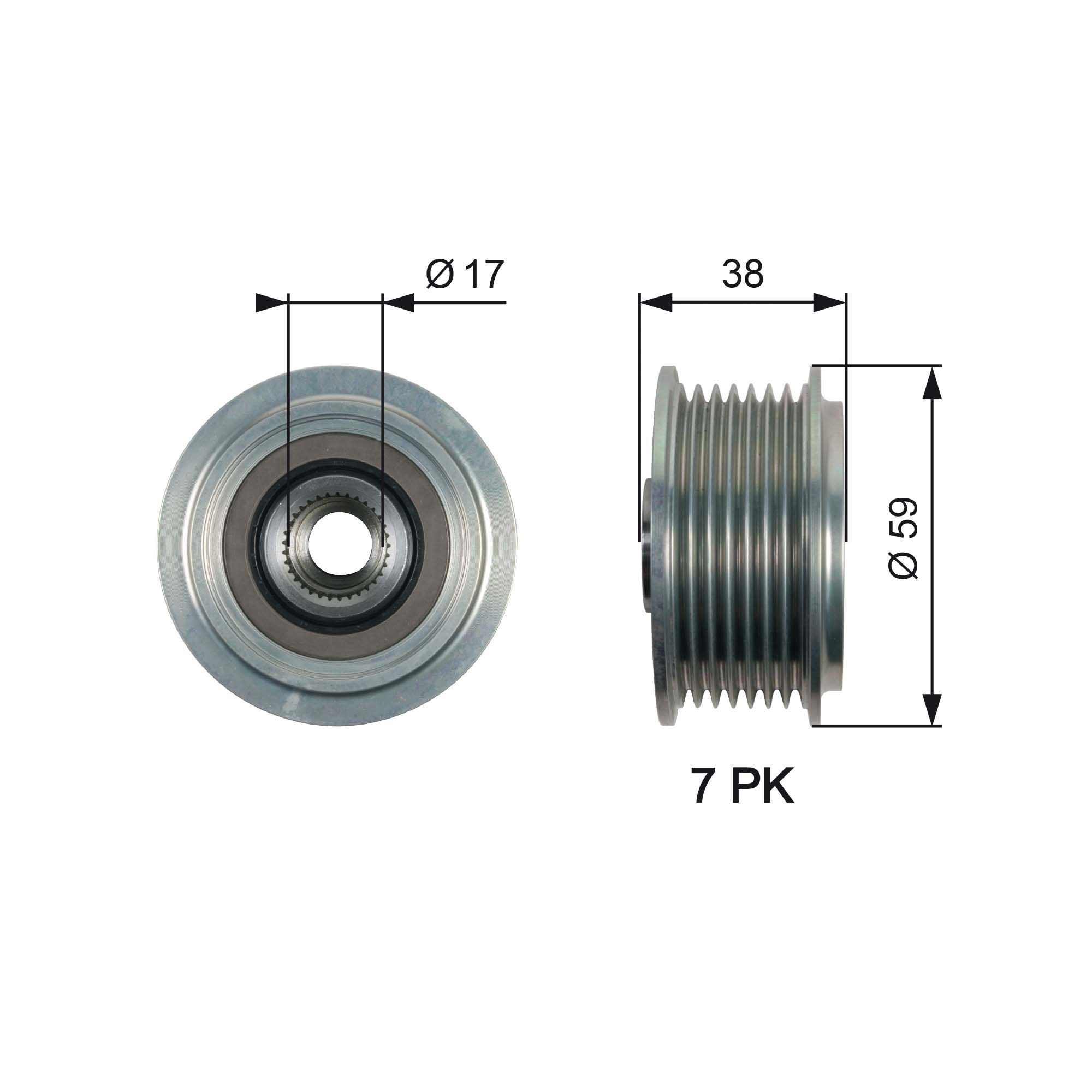 GATES Vapaakytkin OAP7169 GATES OAP7169 Hatchback (R50, R53) laturin vapaakytkin hinta