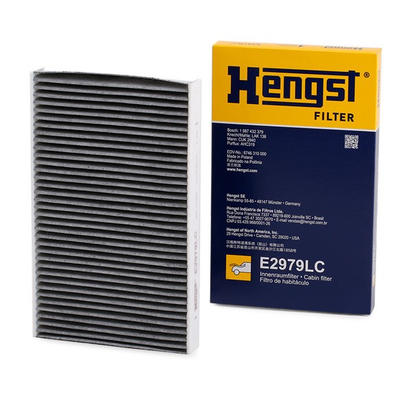 HENGST FILTER Filtro, ar do habitáculo E2979LC HENGST FILTER E2979LC Filtro do habitáculo Peugeot 307 3/AC preço