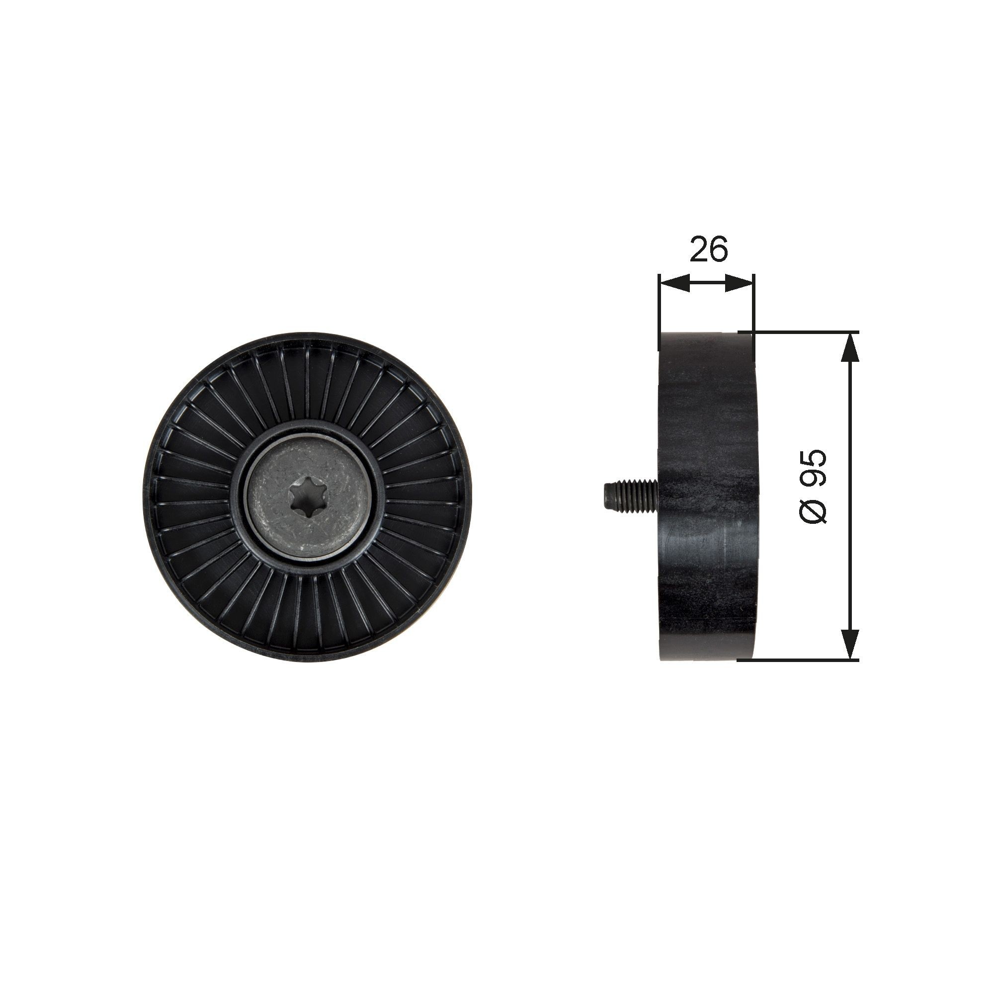 GATES Styrrulle, drivrem T39247 GATES T39247 löprulle drivrem Land Rover Freelander Cabriolet pris