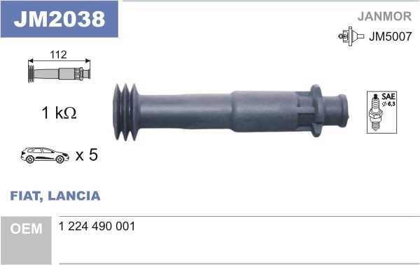 JANMOR Plugg, coil JM2038 Plugg, tennplugg JANMOR i20 JM2038 billige