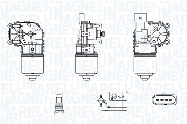 MAGNETI MARELLI Motore tergicristallo 064350005010 MAGNETI MARELLI 064350005010 Motorino tergi Ford Fiesta Mk6 originale prezzo
