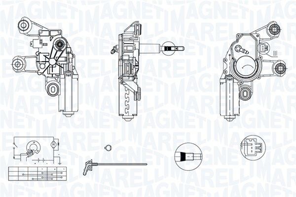 Vindusviskermotor MAGNETI MARELLI 064342008010 MAGNETI MARELLI 064342008010 Vindusviskermotor FORD TRANSIT CONNECT 2009