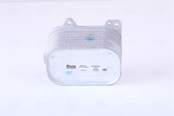NISSENS Engine oil cooler 90745 NISSENS 90745 VW Caddy 4 Kombi oil cooler replacement