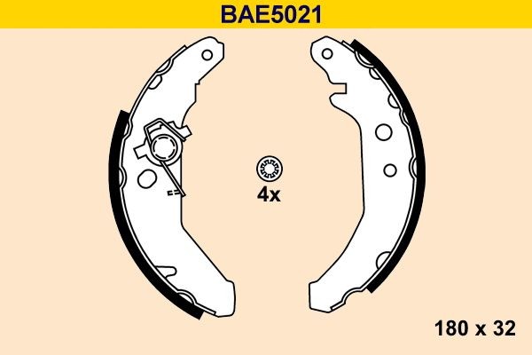 Barum Bremsesko sett BAE5021 BAE5021 Trommelbremse OPEL ZAFIRA Barum