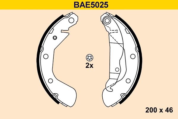 Barum Kit ganasce freni BAE5025 BAE5025 Barum Ganasce auto