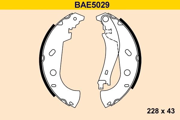 Barum Kit ganasce freni BAE5029 BAE5029 Barum Ganasce per freni a tamburo auto