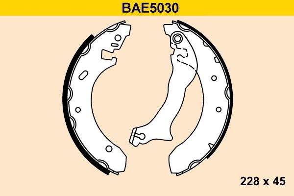Barum Bremsesko sett BAE5030 Trommelbremse DACIA Barum BAE5030