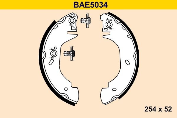 Barum Jeu de mâchoires de frein BAE5034 Frein à tambour Barum DACIA BAE5034