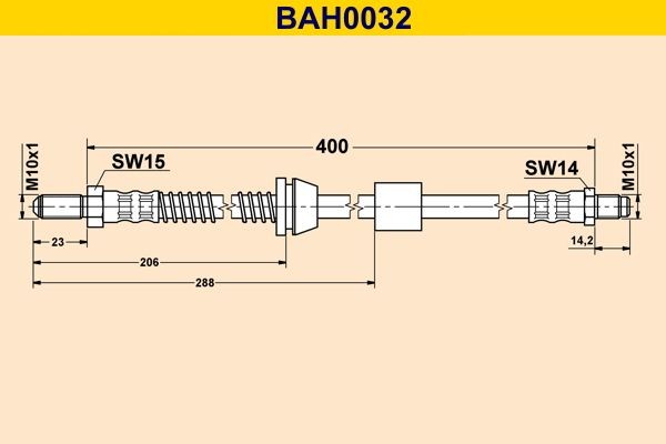 Barum Remslang BAH0032 Remslang Barum NISSAN BAH0032