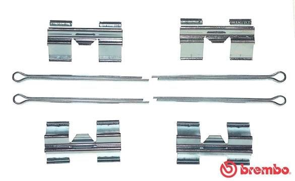 BREMBO Sada príslużenstva oblożenia kotúčovej brzdy A 02 257 A 02 257 Sada príslużenstva oblożenia kotúčovej brzdy BREMBO TOYOTA PASEO