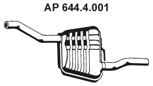 EBERSPÄCHER Πίσω σιλανσιέ 644.4.001 Τελικά σιλανσιέ EBERSPÄCHER Ford SCORPIO 644.4.001